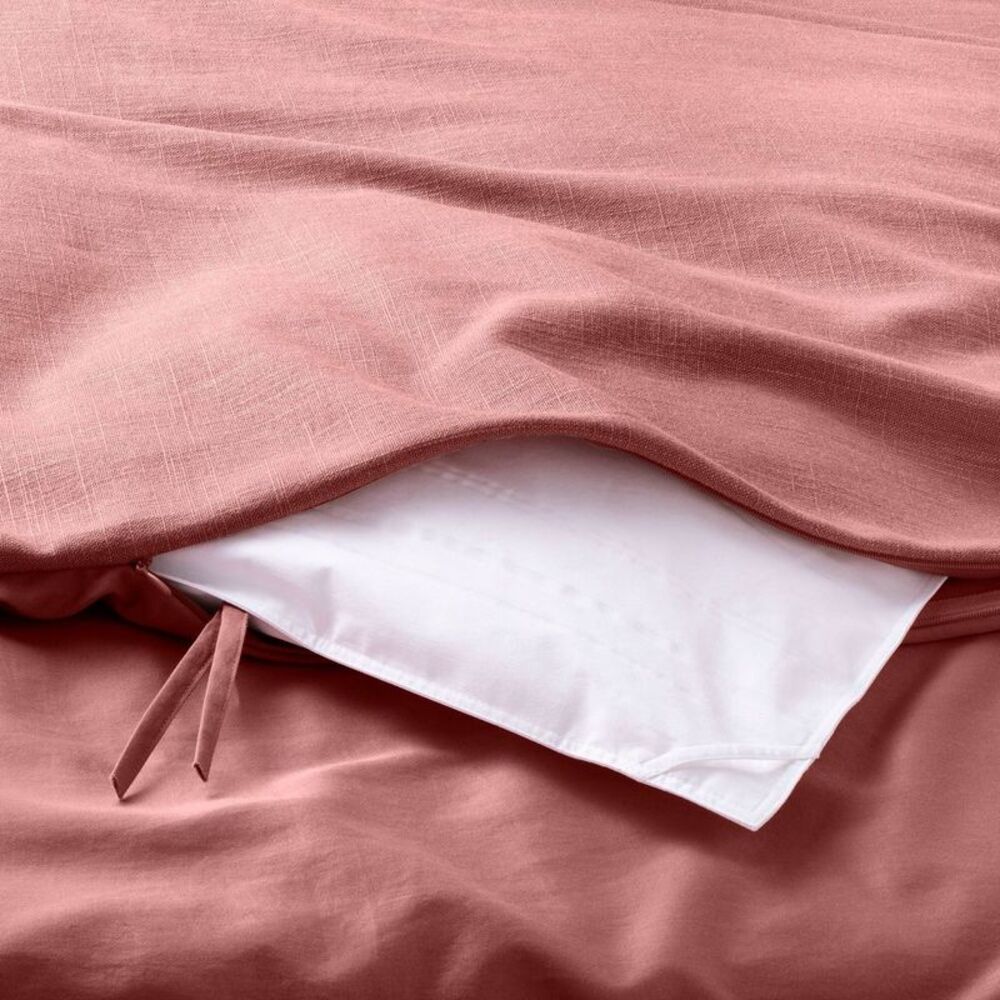 Casaluna Dusty Rose Linen Duvet Cover Set - Picture 4 of 6